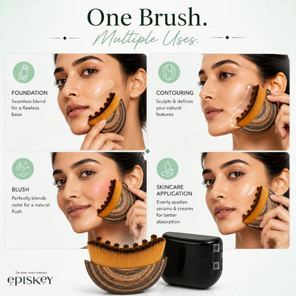 Lymphatic Contour Face Brush-Hypoallergenic Ergonomic Facial Cleansing Brush for Sculpting