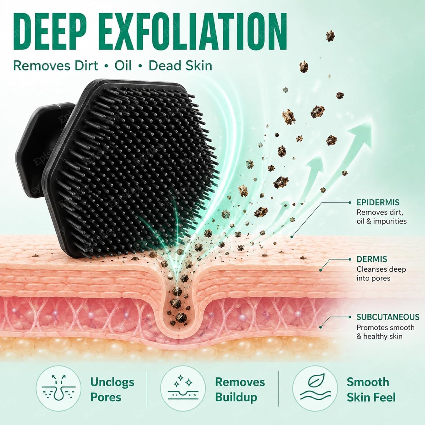 Silicone Face Scrubber - Gentle Exfoliator Pad & Massager