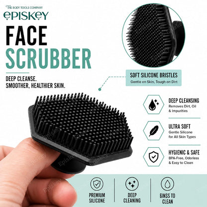 Ultimate Trio Bath Scrubber Combo | 3-in-1 Silicone Face, Body & Back Scrubber Combo