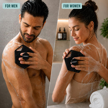 Body Scrubber - Exfoliates & Deep Cleans - Silicone Shower & Bathroom Accessory