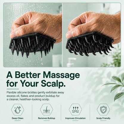 Episkey Scalp Scrubber & Hair Massager | Silicone Shampoo Brush for Deep Scalp Cleansing, Dandruff Control & Relaxing Massage