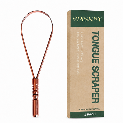 Copper Single Handle Tongue Cleaner | Larger Surface Coverage